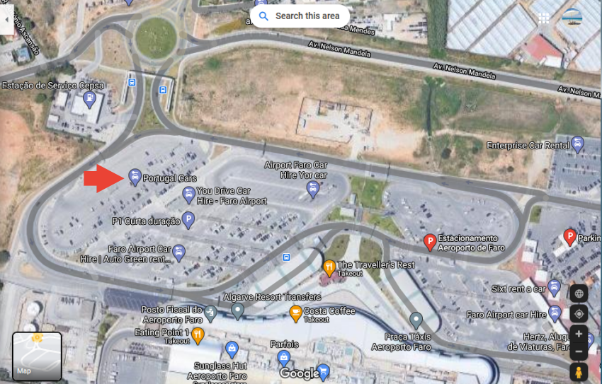 algarve faro airport pick up location portugal cars parking p4